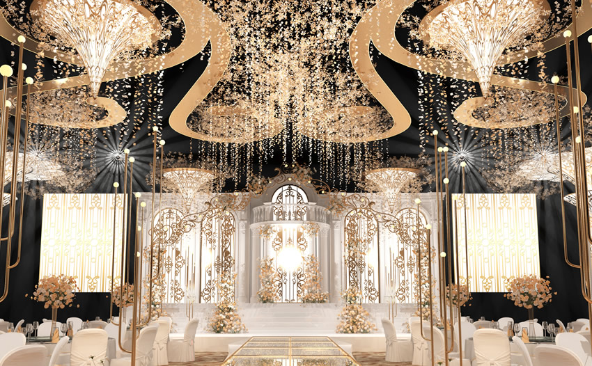 宁河花木兰喜事汇金色大厅效果展示